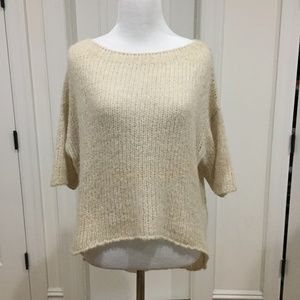 Zara Wool Blend Sweater in Ivory. Size S.